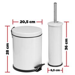 Eforeca Beyaz 5L Düz/Smooth Classic 4'lü Banyo Seti - 2