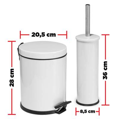 Eforeca Beyaz 5L Düz/Smooth Classic 4'lü Banyo Seti - 2