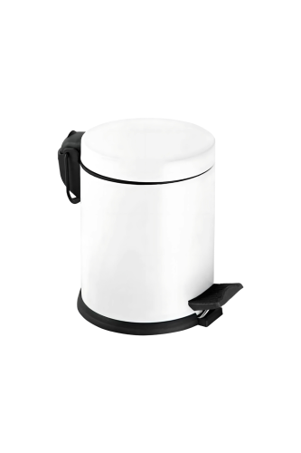Eforeca Beyaz 5L Düz/Smooth Classic Çöp Kovası - 1