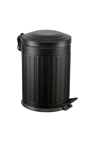 Eforeca Black 12L Çizgili/Grooved Retro Trash Bin - 1