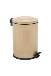 Eforeca Cappucino 12L Çizgili/Grooved Retro Çöp Kovası 