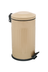 Eforeca Cappucino 16L Çizgili/Grooved Retro Çöp Kovası 