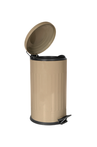 Eforeca Cappucino 16L Çizgili/Grooved Retro Çöp Kovası - 2