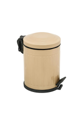 Eforeca Cappucino 5L Çizgili/Grooved Retro Çöp Kovası 