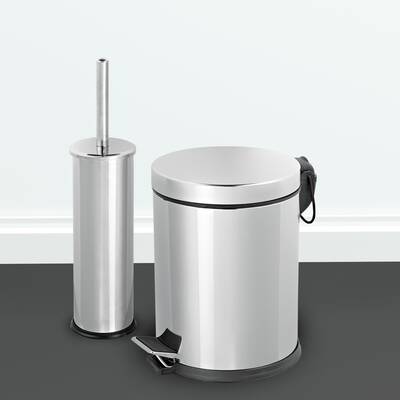 Eforeca Chrome 5L Düz/Smooth Inox 4-Piece Bathroom Set - 8