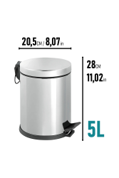 Eforeca Chrome 5L Düz/Smooth Inox 4-Piece Bathroom Set - 2