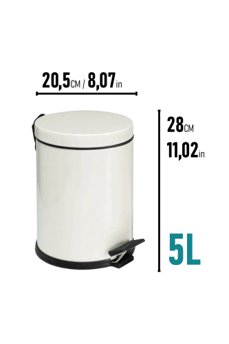 Eforeca Cream 5L Düz/Smooth Classic 2-Piece Bathroom Set - 2