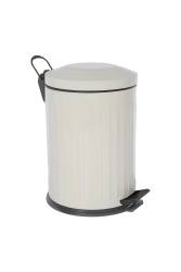 Eforeca Gri 12L Çizgili/Grooved Retro Çöp Kovası - 1