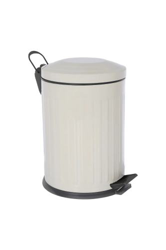 Eforeca Gri 12L Çizgili/Grooved Retro Çöp Kovası - 1