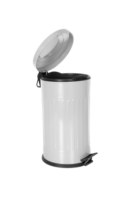 Eforeca Gri 16L Çizgili/Grooved Retro Çöp Kovası - 2
