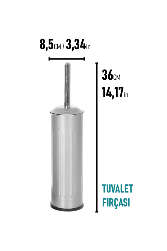 Eforeca Gri 5L Çizgili/Grooved Retro 2'li Banyo Seti - 3