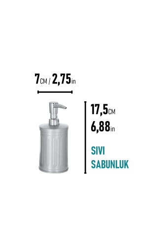 Eforeca Gri 5L Çizgili/Grooved Retro 4'lü Banyo Seti - 4