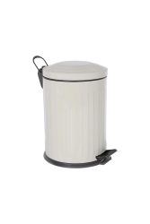 Eforeca Gri 5L Çizgili/Grooved Retro Çöp Kovası 