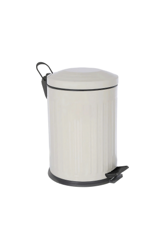 Eforeca Gri 5L Çizgili/Grooved Retro Çöp Kovası - 1