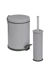 Eforeca Gri 5L Düz/Smooth Classic 2'li Banyo Seti 