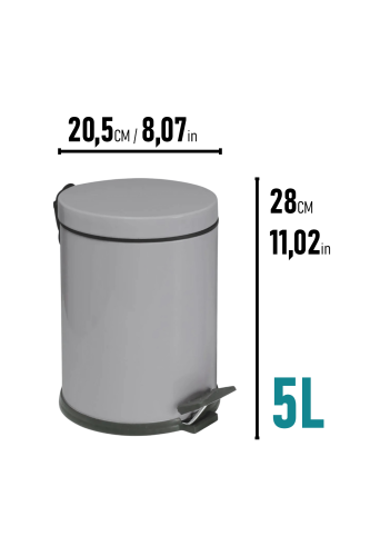 Eforeca Gri 5L Düz/Smooth Classic 2'li Banyo Seti - 2