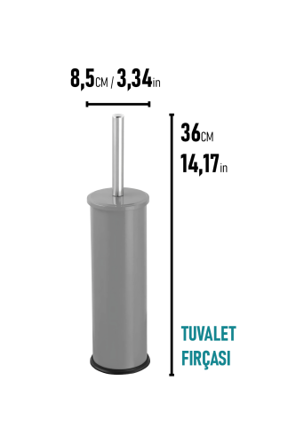 Eforeca Gri - Düz/Smooth Classic Tuvalet Fırçası - 2
