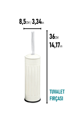 Eforeca Krem 5L Çizgili/Grooved Retro 2'li Banyo Seti - 3