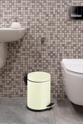 Eforeca Krem 5L Düz/Smooth Classic Çöp Kovası - 2