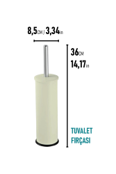 Eforeca Krem - Düz/Smooth Classic Tuvalet Fırçası - 2