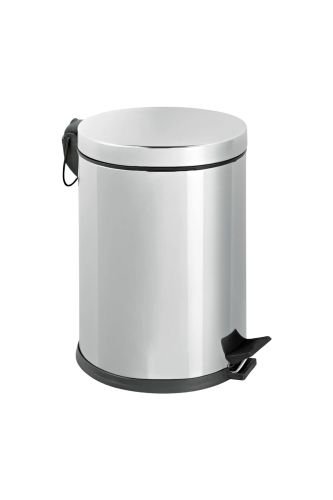 Eforeca Krom 12L Düz/Smooth Inox Çöp Kovası - 1