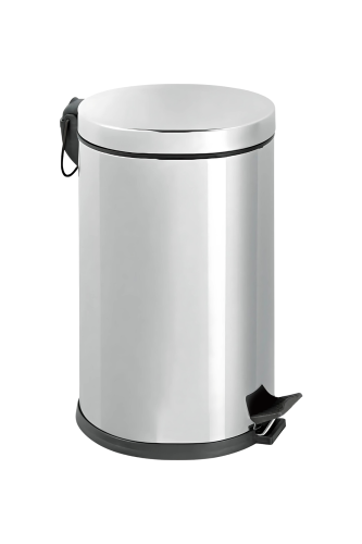 Eforeca Krom 16L Düz/Smooth Inox Çöp Kovası - 1