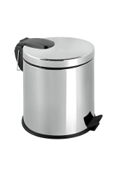 Eforeca Krom 20L Düz/Smooth Inox Çöp Kovası 