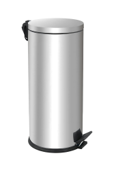 Eforeca Krom 25L Düz/Smooth Inox Çöp Kovası 