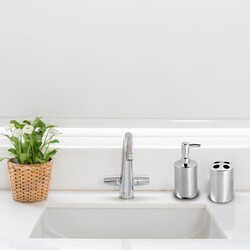 Eforeca Krom 5L Düz/Smooth Inox 4'lü Banyo Seti - 6