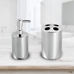 Eforeca Krom 5L Düz/Smooth Inox 4'lü Banyo Seti - 7