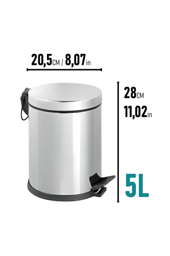 Eforeca Krom 5L Düz/Smooth Inox 4'lü Banyo Seti - 2
