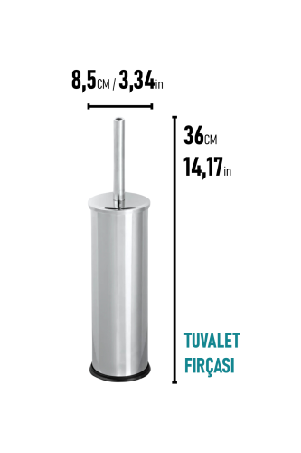Eforeca Krom 5L Düz/Smooth Inox 4'lü Banyo Seti - 4