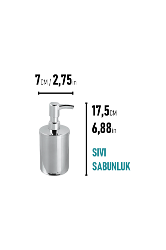 Eforeca Krom 5L Düz/Smooth Inox 4'lü Banyo Seti - 3