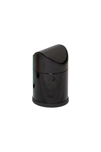 Eforeca Siyah 1,5L Düz/Smooth Classic Swing Çöp Kovası - 1
