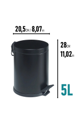 Eforeca Siyah 5L Düz/Smooth Classic 2'li Banyo Seti - 2