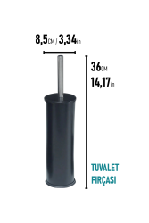 Eforeca Siyah 5L Düz/Smooth Classic 2'li Banyo Seti - 3