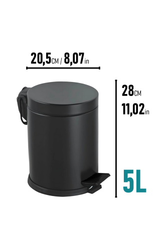 Eforeca Siyah 5L Düz/Smooth Classic 4'lü Banyo Seti - 2