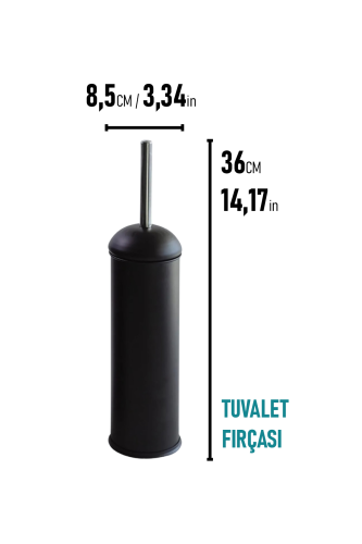 Eforeca Siyah - Düz/Smooth Classic Bon Tuvalet Fırçası - 2