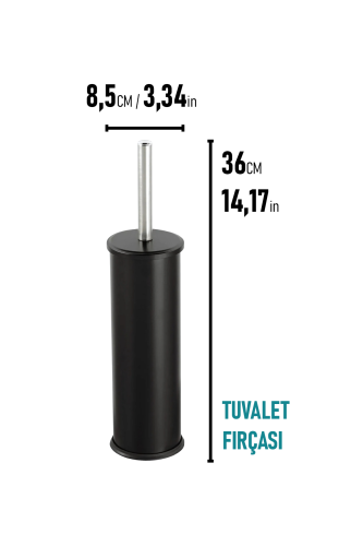 Eforeca Siyah - Düz/Smooth Classic Tuvalet Fırçası - 2