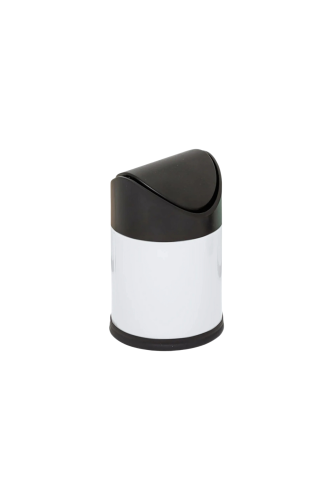 Eforeca White 1,5L Düz/Smooth Classic Swing Trash Bin - 1