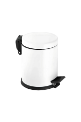 Eforeca White 5L Düz/Smooth Classic Trash Bin 
